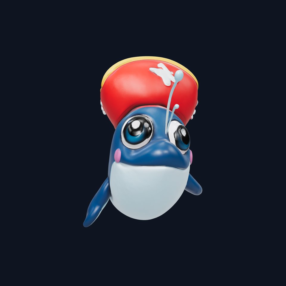 Pirate Whale Cartoon D Model Pack